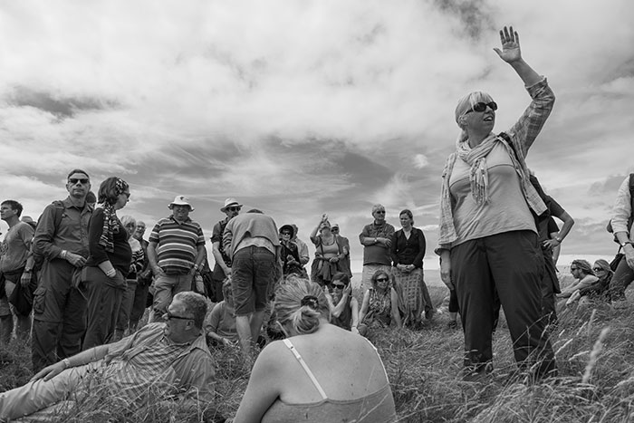 Priddy Folk festival archeological walk to the Mendips