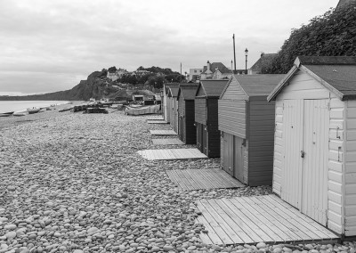 Beach huts at Budleigh Salterton