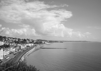 A view of Dawlish high up on the coastal path