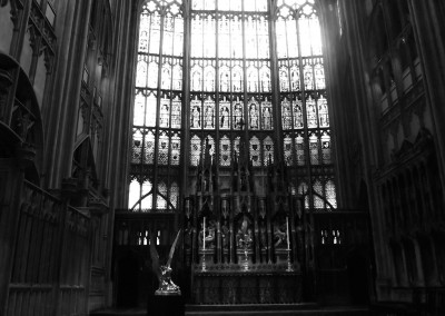 The Altar and East Window in the Presbytery at Gloucester Cathedral