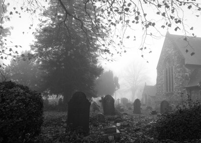 View of Horfield Church and graveyard from the lane