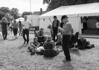 Morris dancers resting at Priddy Folk Festival