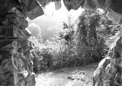 Looking out of Nymph's cave above theWildwood