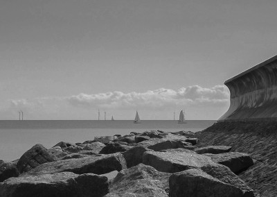 Sea wall in Essex