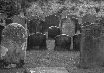 View of the graveyard at St Marys church Henbury