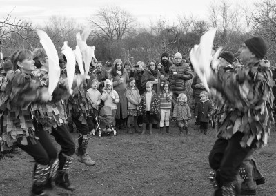 Morris dancers wassail dance at Horfield Wassail