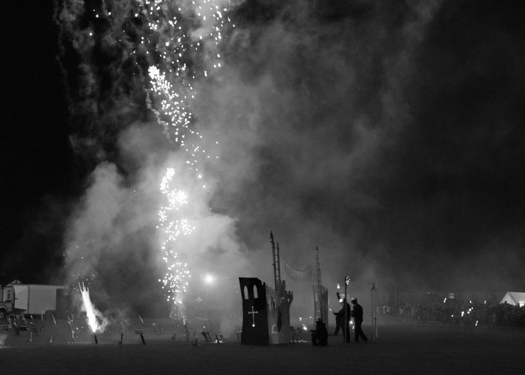 Guy Fawkes night fireworks display at Bishop Road School