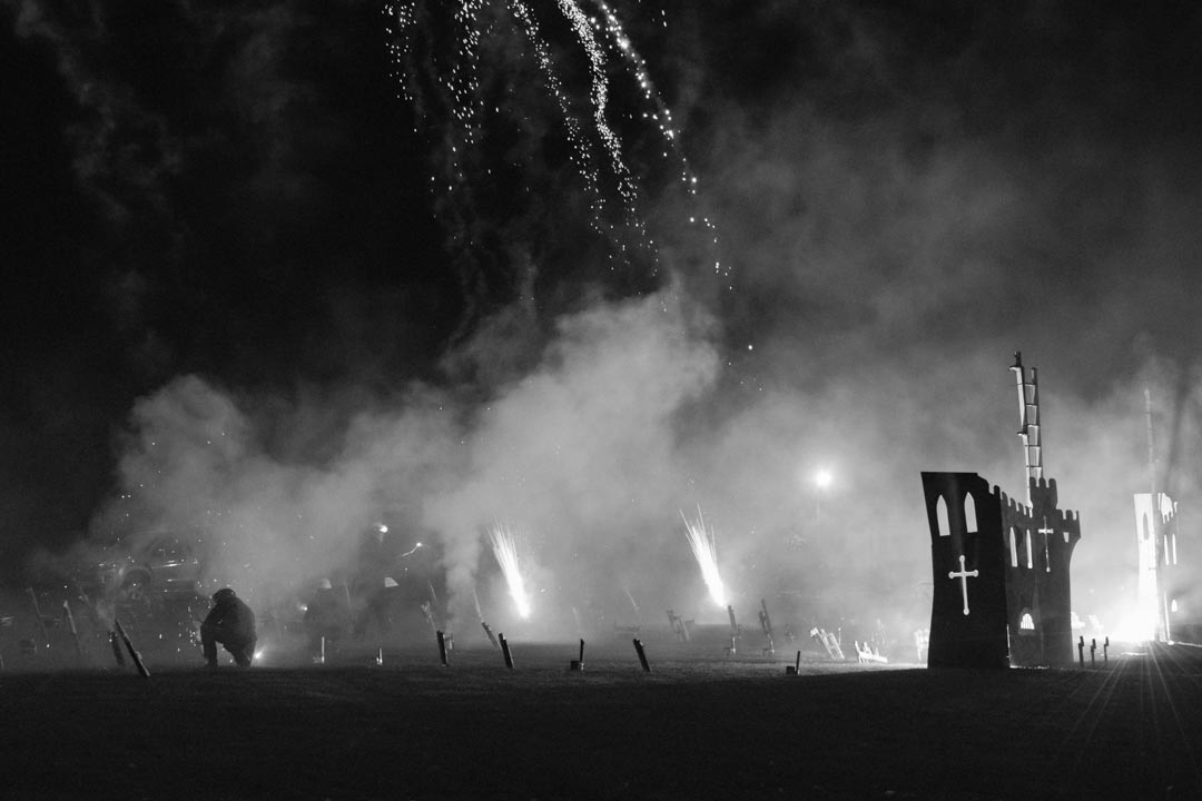 Guy Fawkes night fireworks display at Bishop Road School