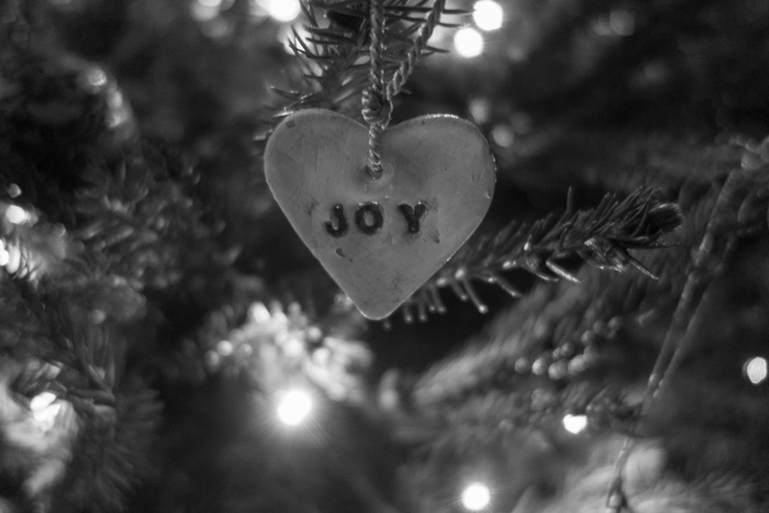 'Joy' a Christmas tree decoration