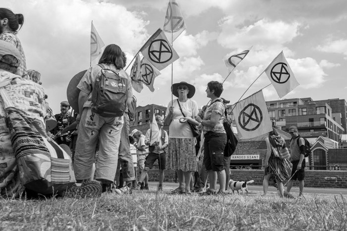 Extinction Rebellion Bristol 2019 - activists gather to march