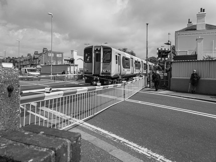 A train crossing at Portslade