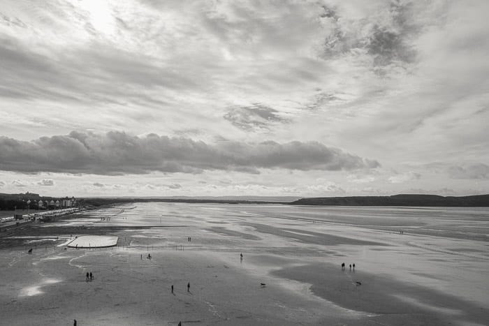 View from Seemonster along Weston beach