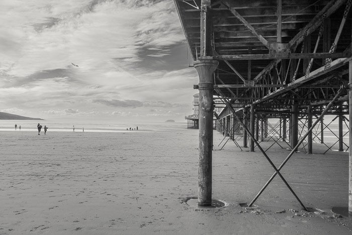 Weston-super-mare pier from below